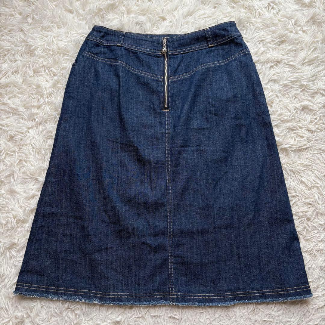 新品 エムズグレイシー 24AW パールスタッズ付きデニムスカート 近年モデル