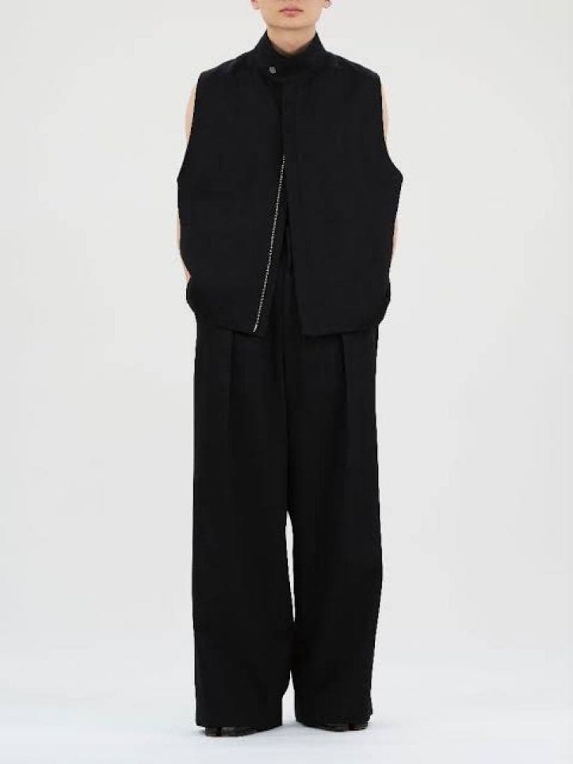 トップス LAPIIS / WOOL GABARDINE DOUBLE ZIP VEST