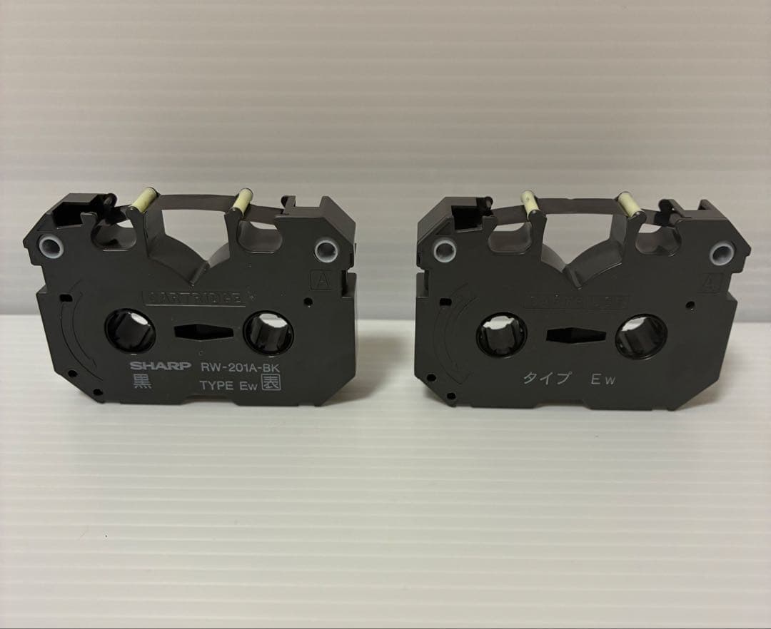 SHARP RW-201A-BK(黒) タイプEW リボンカセット2個 おまけ付