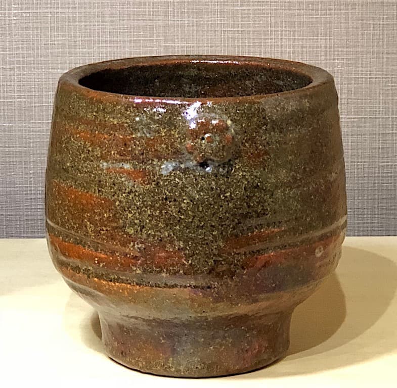 楽焼　二代　小川長楽作　香炉　在銘　無傷保証　箱無　古物。
