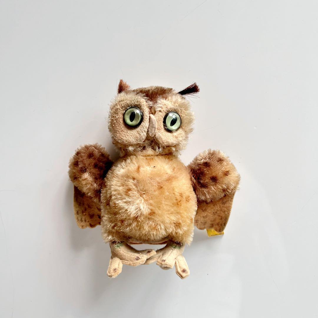 アンティーク フクロウ ぬいぐるみ テディベア シュタイフ