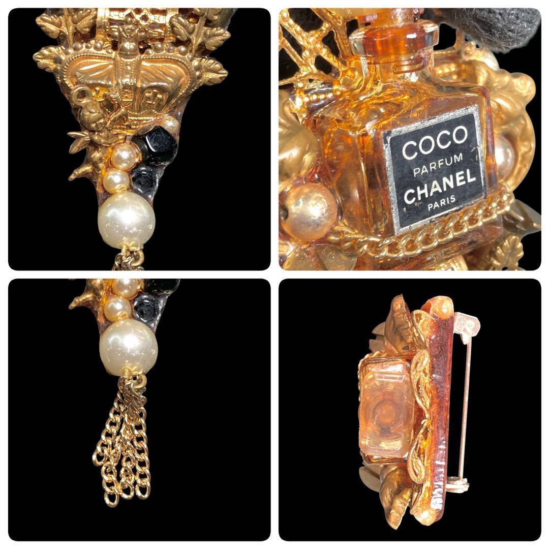希少　CHANEL ヴィンテージ　ブローチ　パルファム　パール　エンジェル