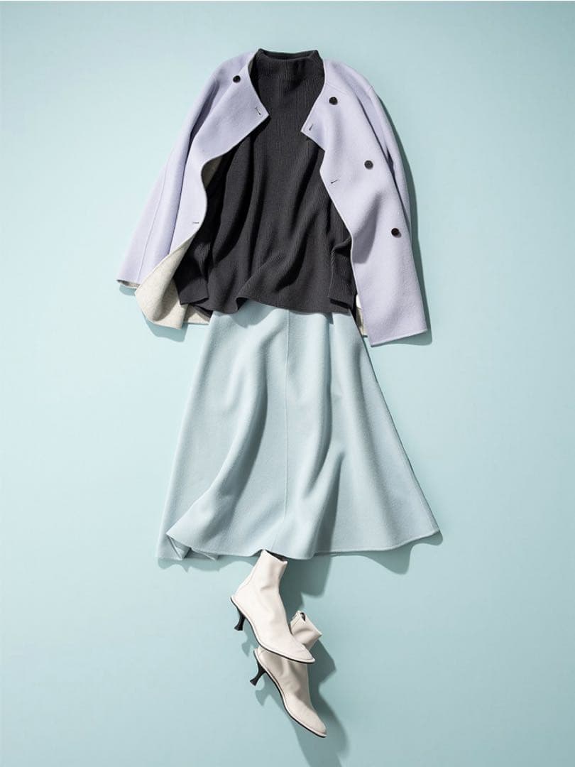 未使用　22AW セオリーリュクス　カシミヤ混Aラインスカート