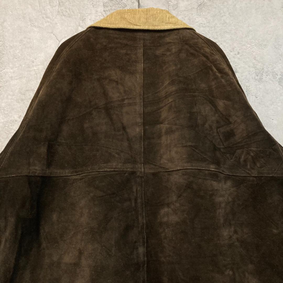 ☆ユーロ古着☆【ファイヤーマンジャケット 本革 スエード】メンズ2XL