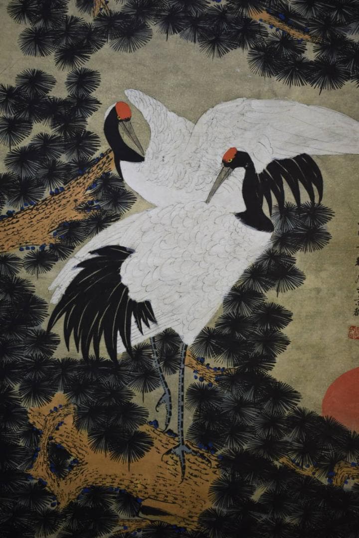 不詳/作者不詳/老松双鶴図/大幅/布袋屋掛軸HF-734