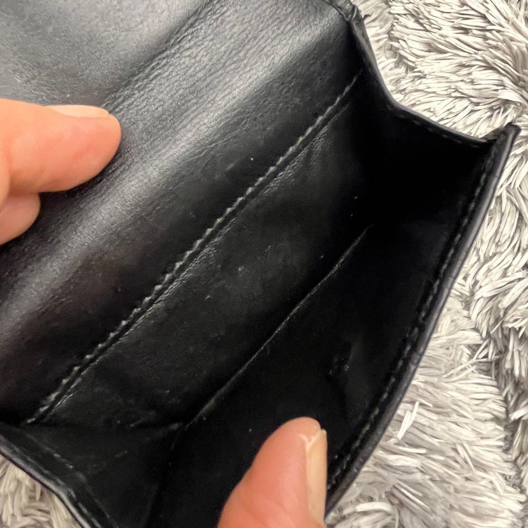 グッチ　シマ　折り財布　ロゴプレート　ブラック　　メンズ　レディース