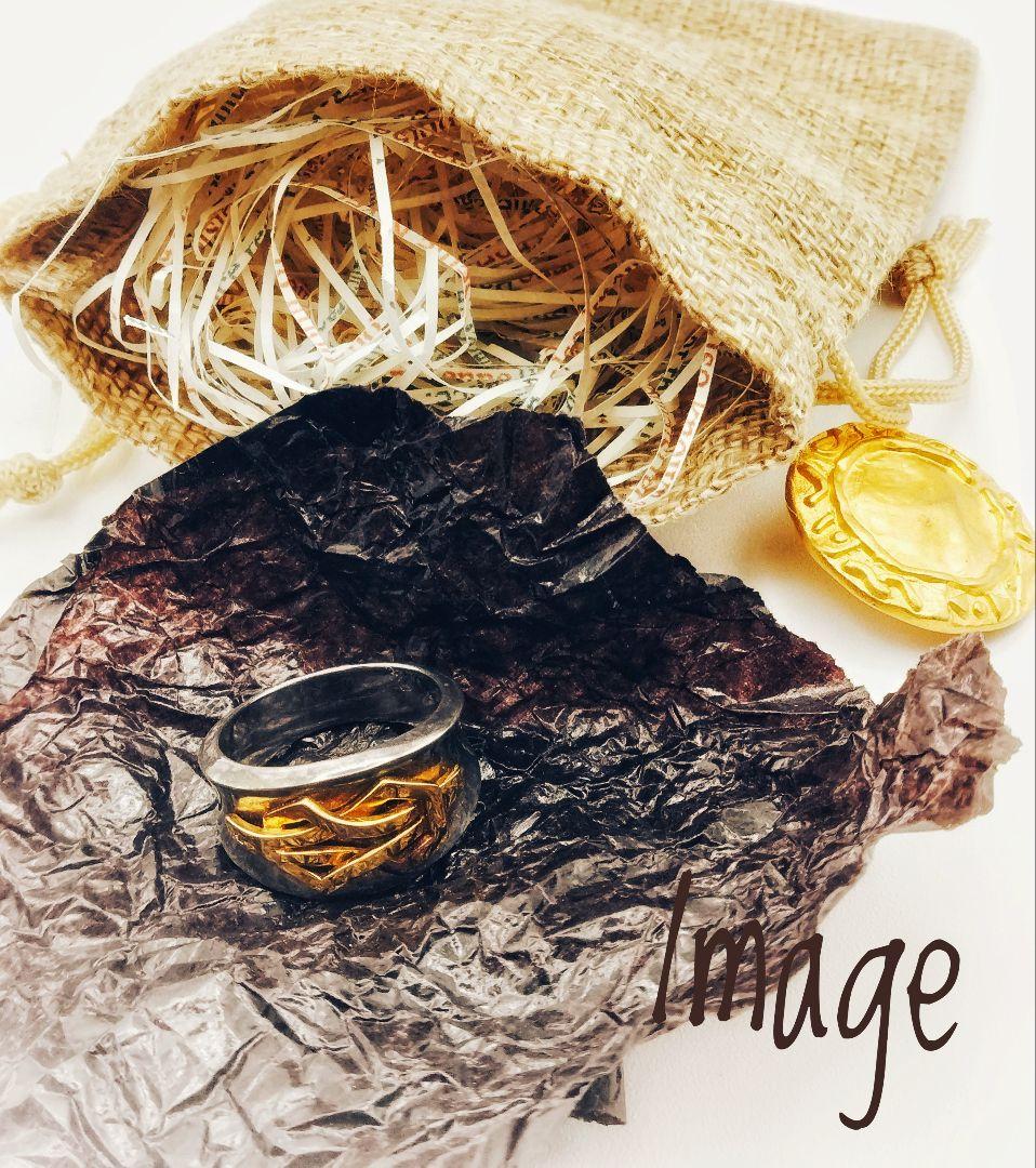 O*i様 【伝統工芸】日本 アンティーク 彫金 高彫 純銀 金張 指輪 ゴールド