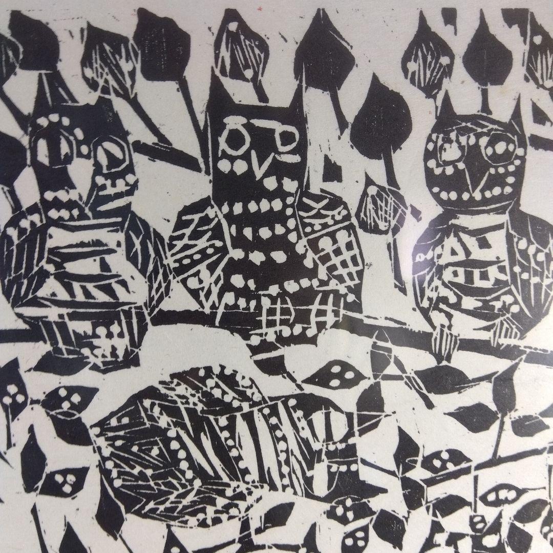 棟方志功　耳鳥の棚