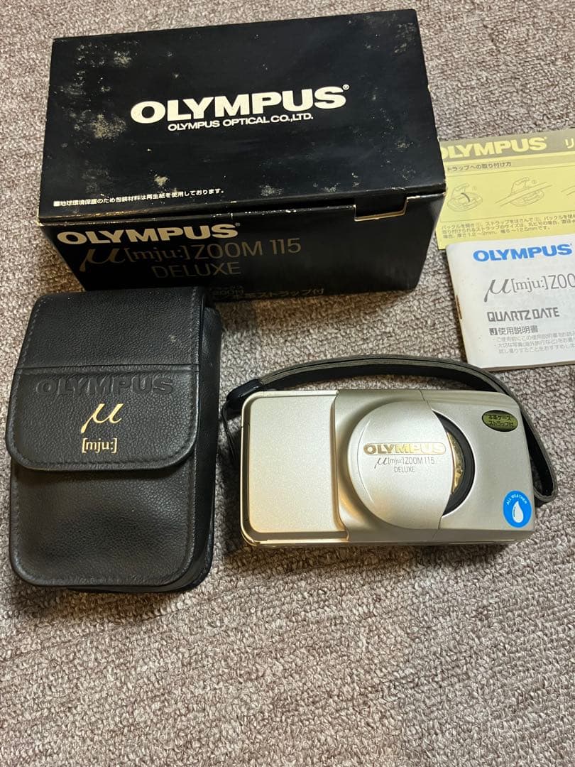 美品 コンパクトフィルムカメラ mju ZOOM115 DELUXE 箱付