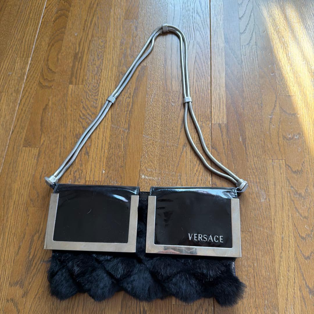 VERSACE ヴェルサーチ ヴィンテージ ミニショルダーバッグ ブラック