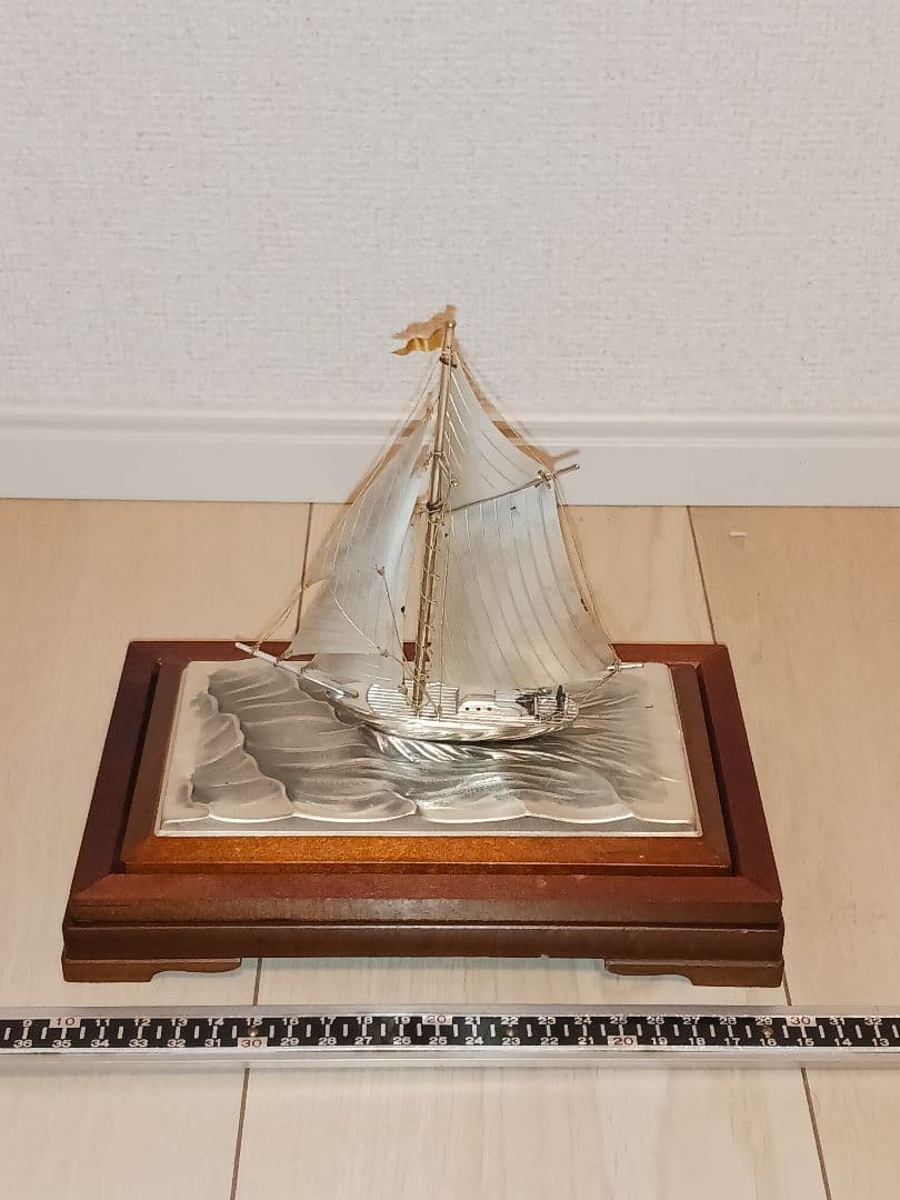 銀製　純銀　帆船　置物　ヨット sterling960 関工芸　シルバー