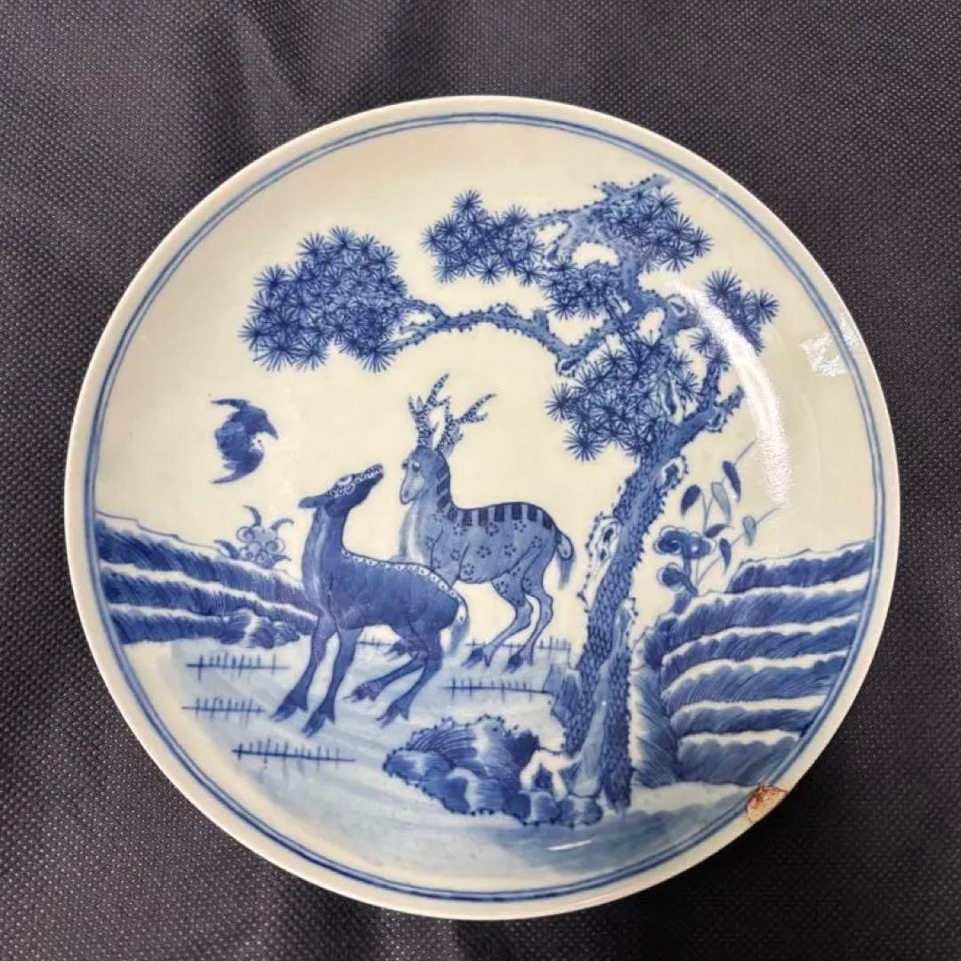 phuonganh05206 中国古美術 清の時代 青花　福禄寿　染付