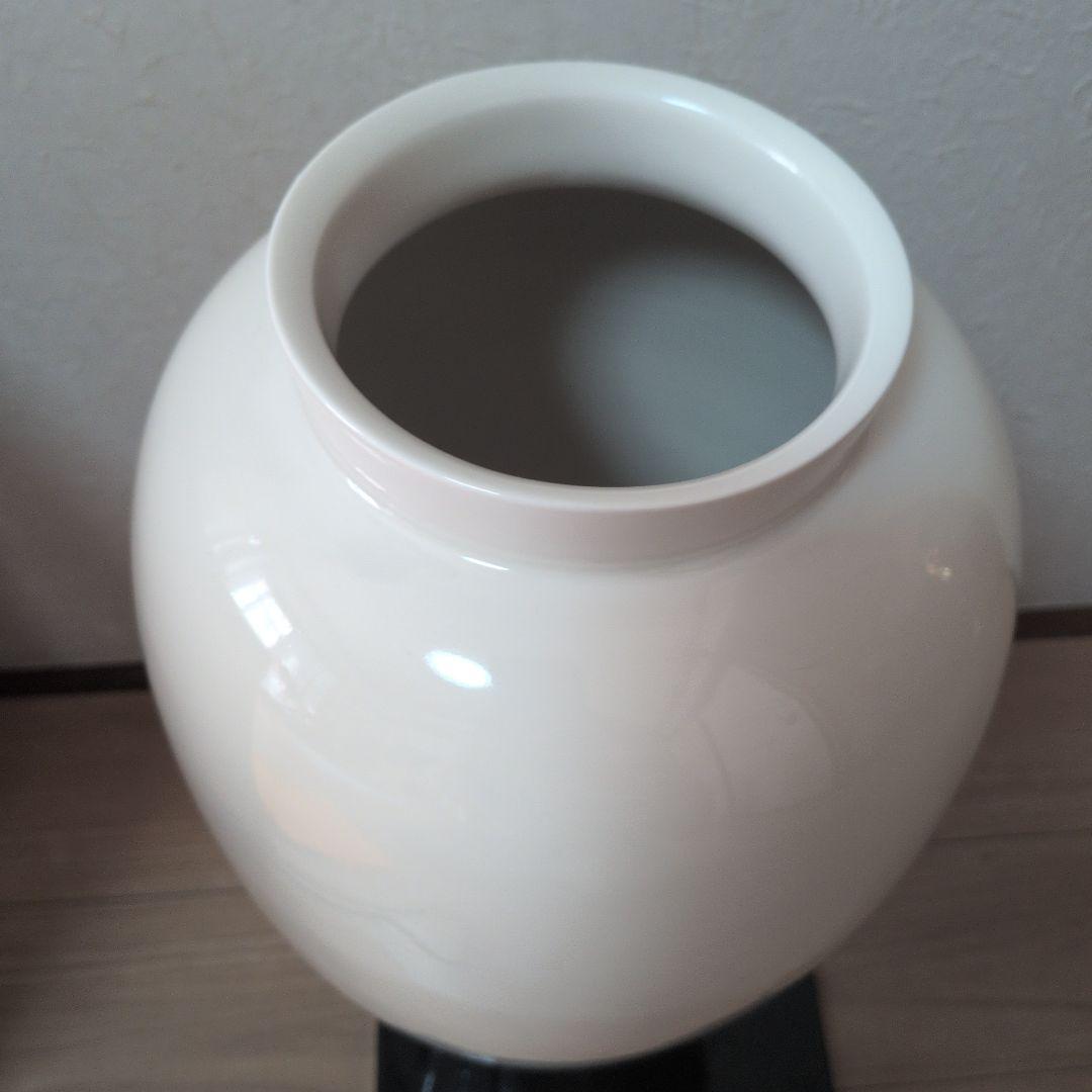 白磁面取壺　山本伸之　約37センチ