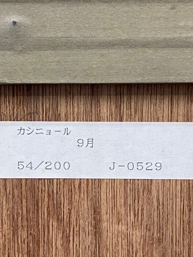 ロビー様カシニョール リトグラフ 九月 大型 貴婦人　1993年　54/200