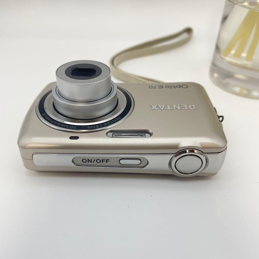 美品✨PENTAX Optio E70✨動作確認済 スマホ転送OK 単三電池♪
