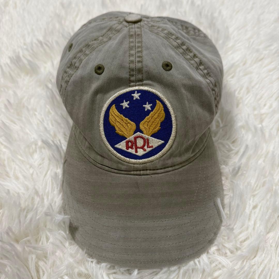 RRL ダブルアールエル ウイングロゴ ボールキャップ ヘリンボーン 刺繍