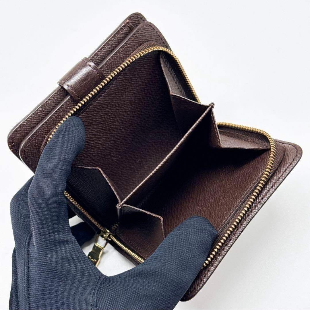 ルイヴィトン ダミエ コンパクトジップ 二つ折り財布 財布 ジッピー 