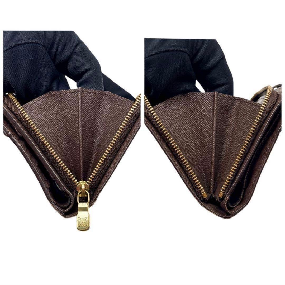 ルイヴィトン ダミエ コンパクトジップ 二つ折り財布 財布 ジッピー 