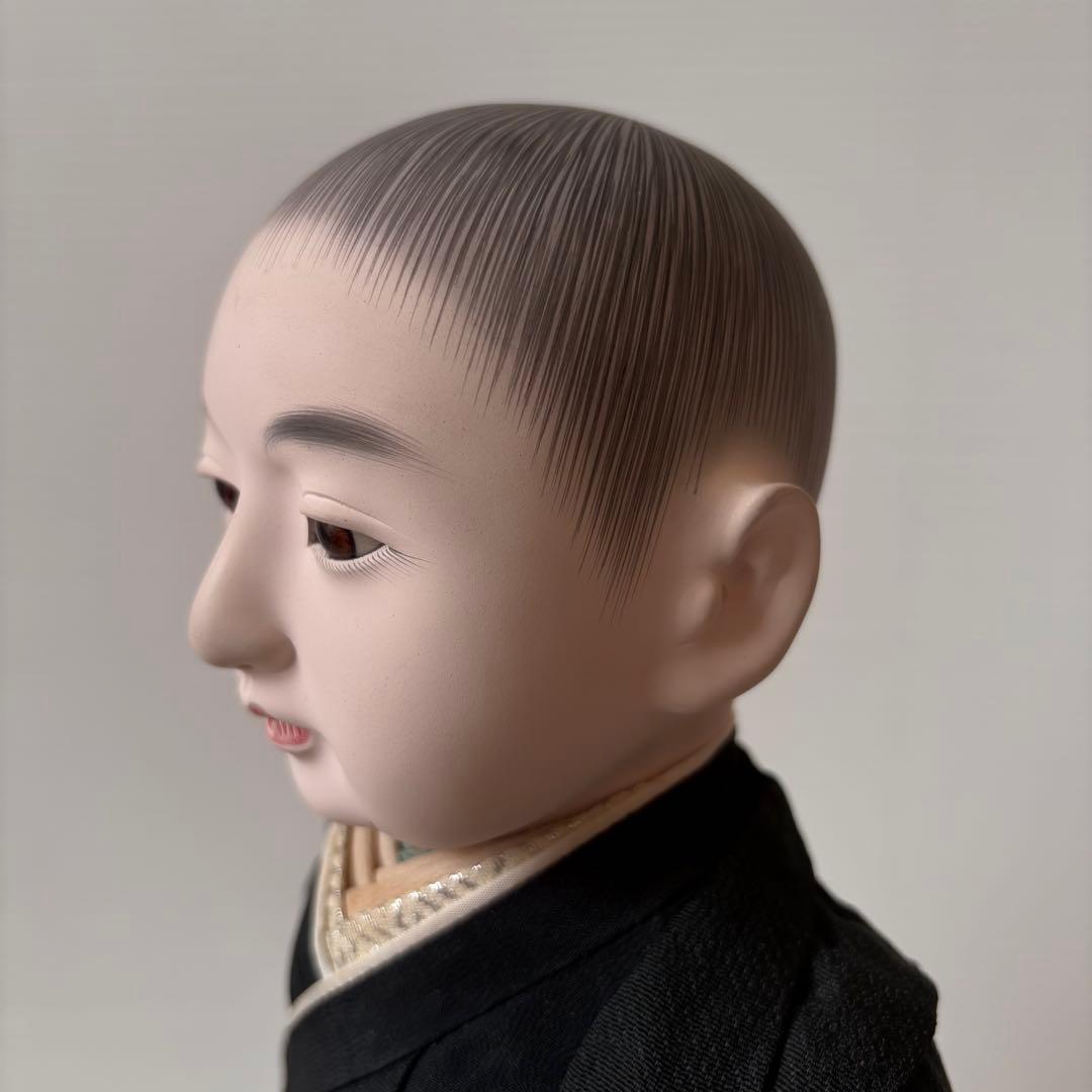 極美品 古い市松人形 45cm 箱入り 元箱 男の子