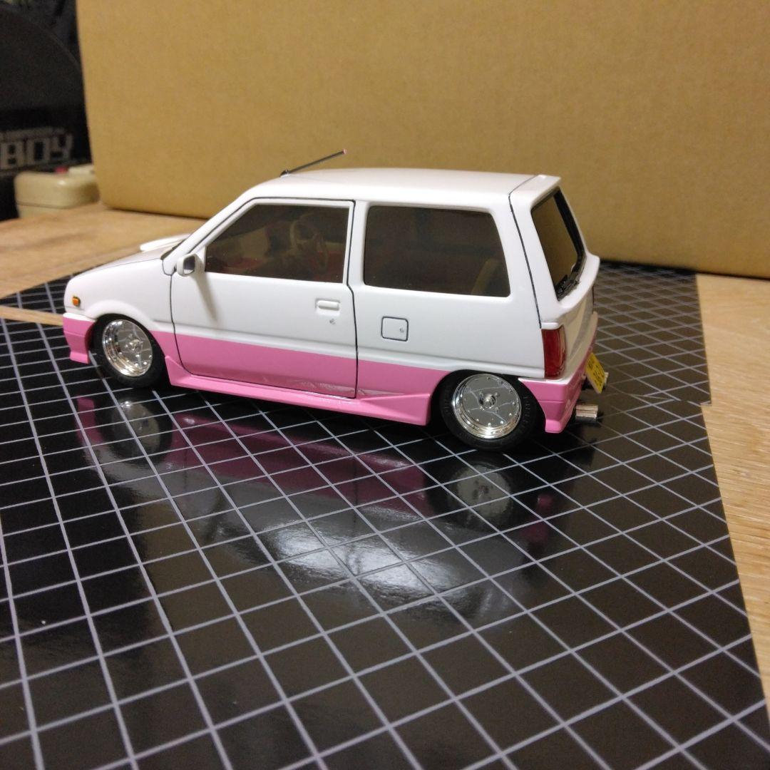 フジミ1/24プラモデル 　ダイハツミラターボ完成品