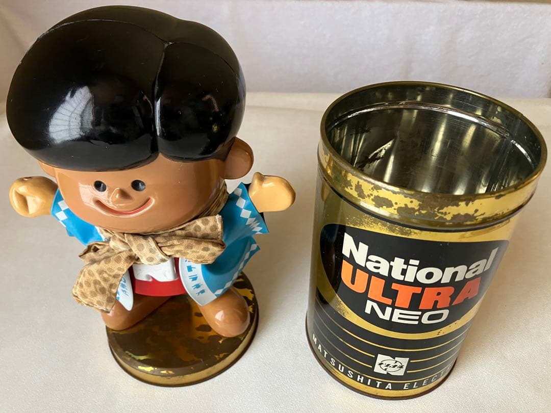 ナショナル坊や　のぼり旗付　全長約35cm　非売品　昭和レトロ