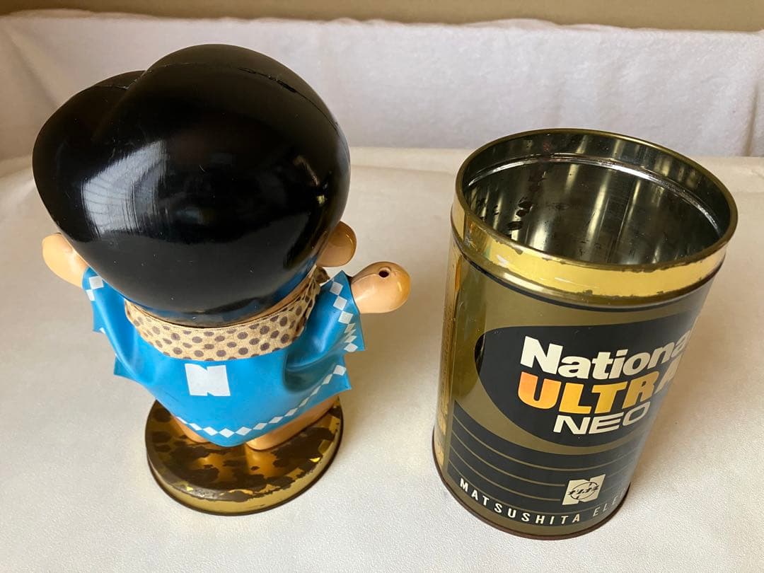 ナショナル坊や　のぼり旗付　全長約35cm　非売品　昭和レトロ