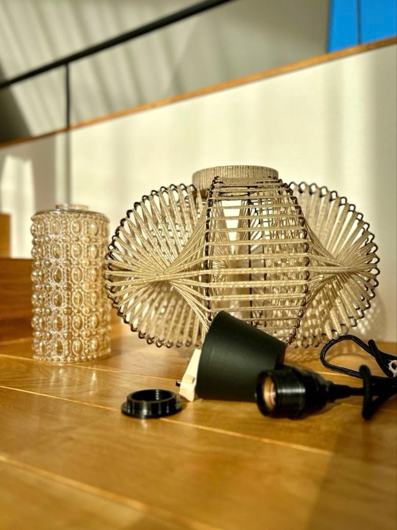 独60年代　EEA Leuchten ヴィンテージ・プレスガラスとストリングス