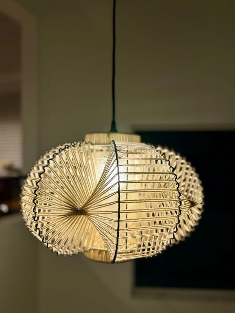 独60年代　EEA Leuchten ヴィンテージ・プレスガラスとストリングス