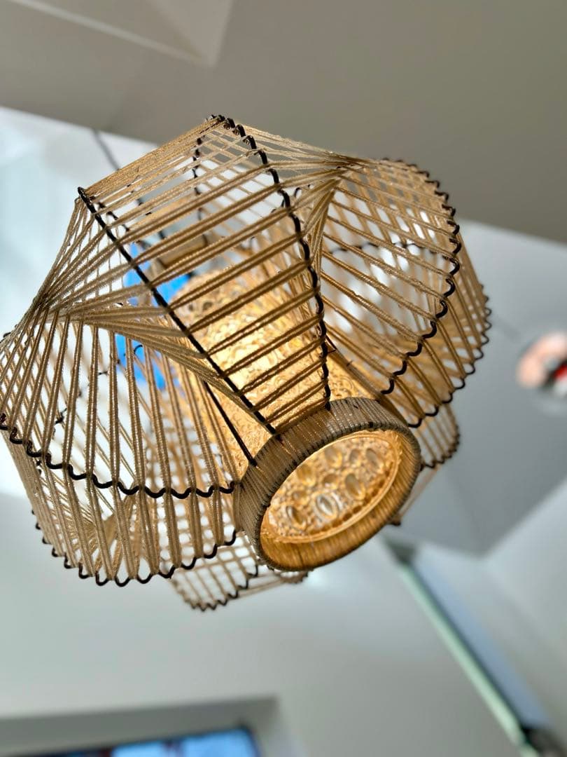 独60年代　EEA Leuchten ヴィンテージ・プレスガラスとストリングス