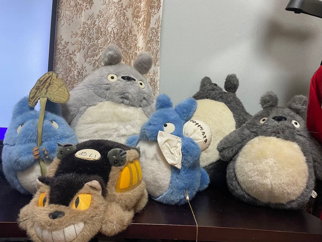 となりのトトロ　レトロ　ぬいぐるみ　大トトロ3 中トトロ2 ネコバス1