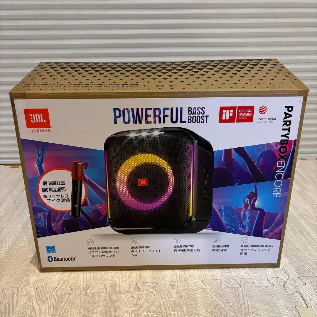 未使用級 JBL PARTYBOX ENCORE マイク2本付き 箱あり