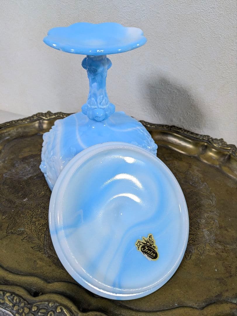 1940年代 Fentonフェントン フタ付きキャンディディッシュ