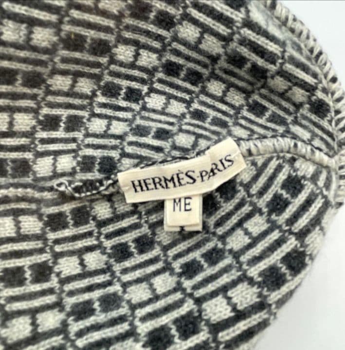 【極美品】【希少柄】エルメス マルジェラ期 カシミヤ100% ニットキャップ