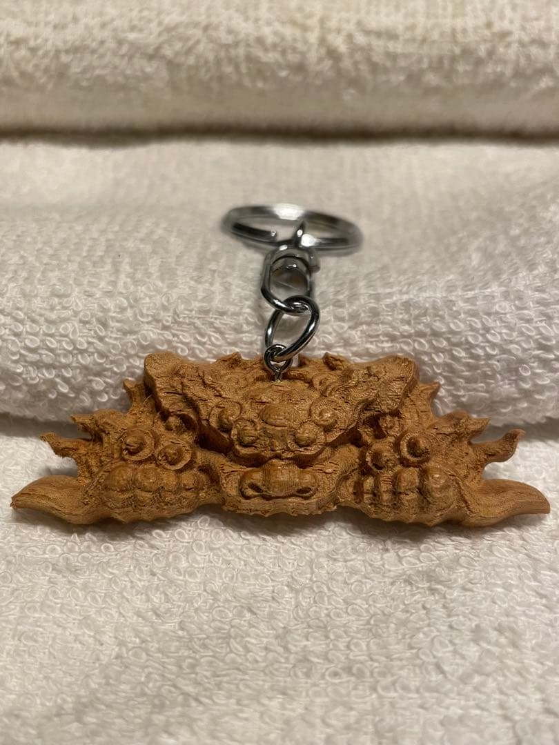 新品 だんじり 地車 鬼熊 獅噛 彫刻 彫物 キーホルダー ストラップ 欅