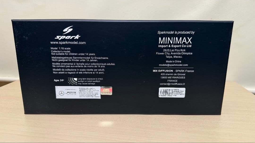 spark 1/18 メルセデスAMGF1 バーレーンGP2024 ハミルトン