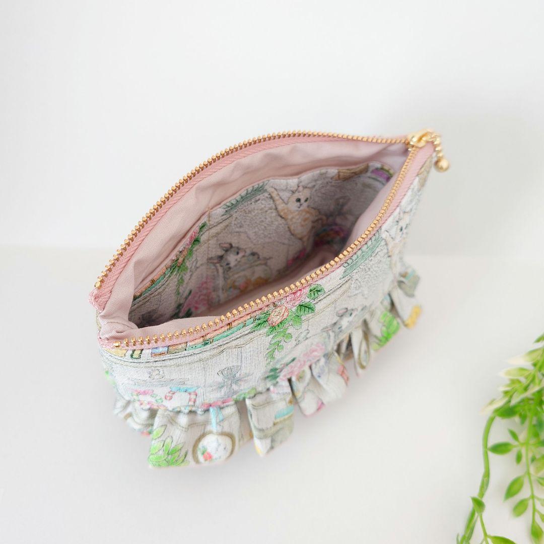 yu〜 ハンドメイド 22fabric ティッシュポーチ①・がま口③ 4点