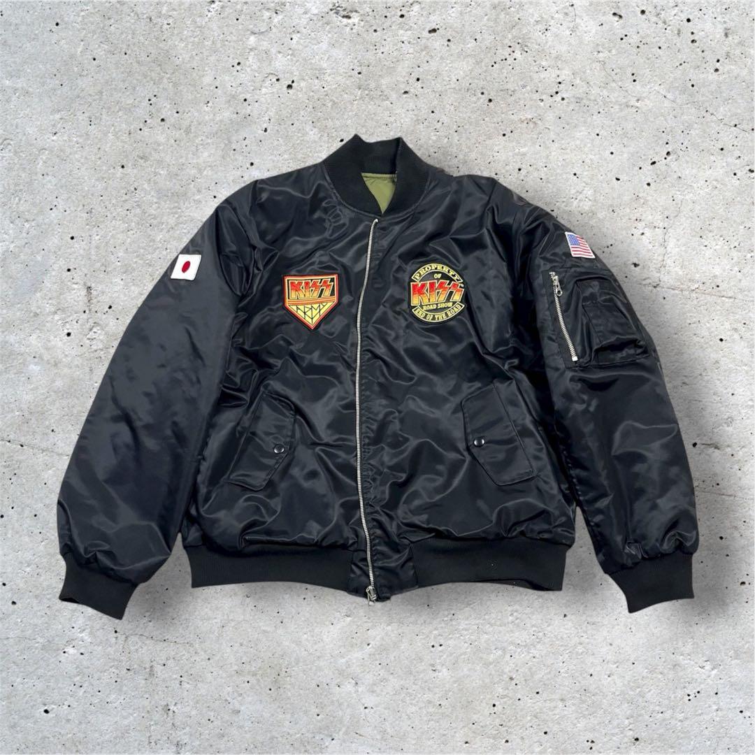 美品 KISS リバーシブルMA-1 2019ツアー限定 フライトジャケット秋冬