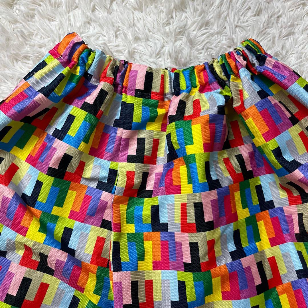 極美品 コムデギャルソン 24SS ワイドパンツ カラフル マルチカラー