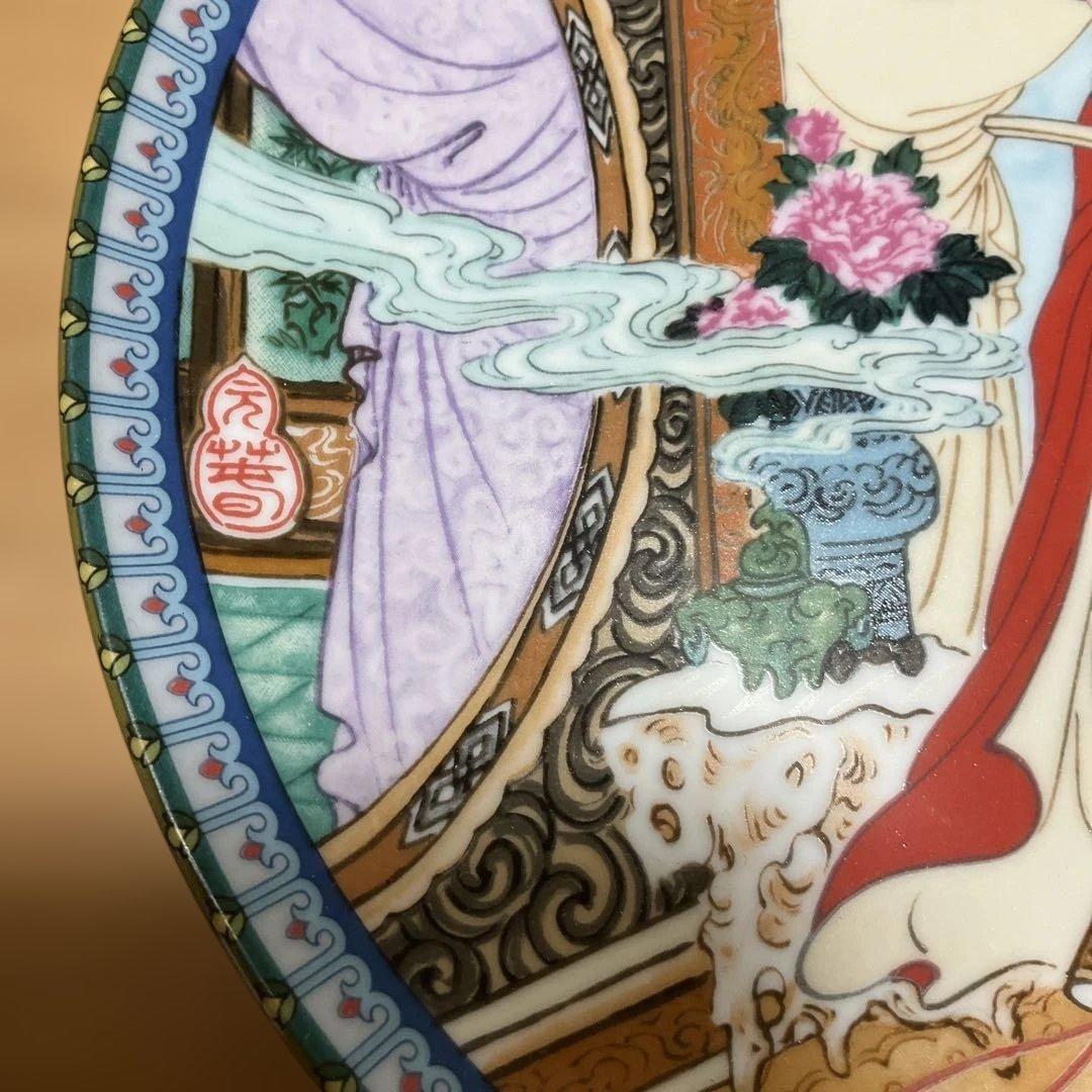 中国風伝統絵柄陶器皿、紅楼夢シリーズ、景徳鎮