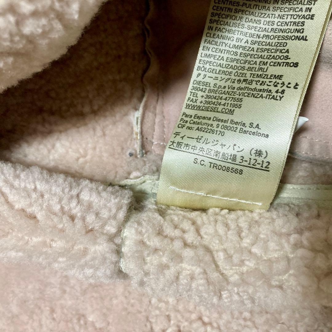DIESEL ディーゼル 本革 ムートンコート レザージャケット 羊革