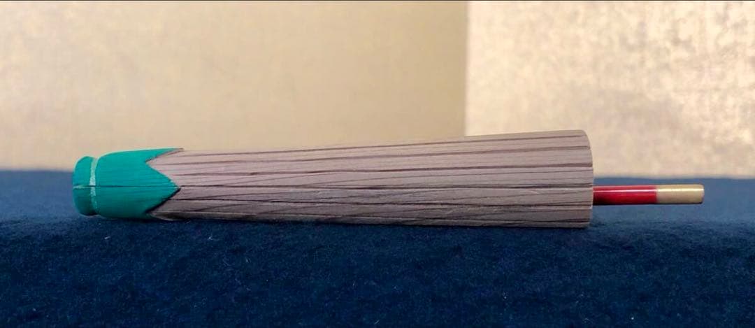 【美品】「祖」神代杉 傘香合 道場 宗廣 共箱 茶道具 (122a⑥)