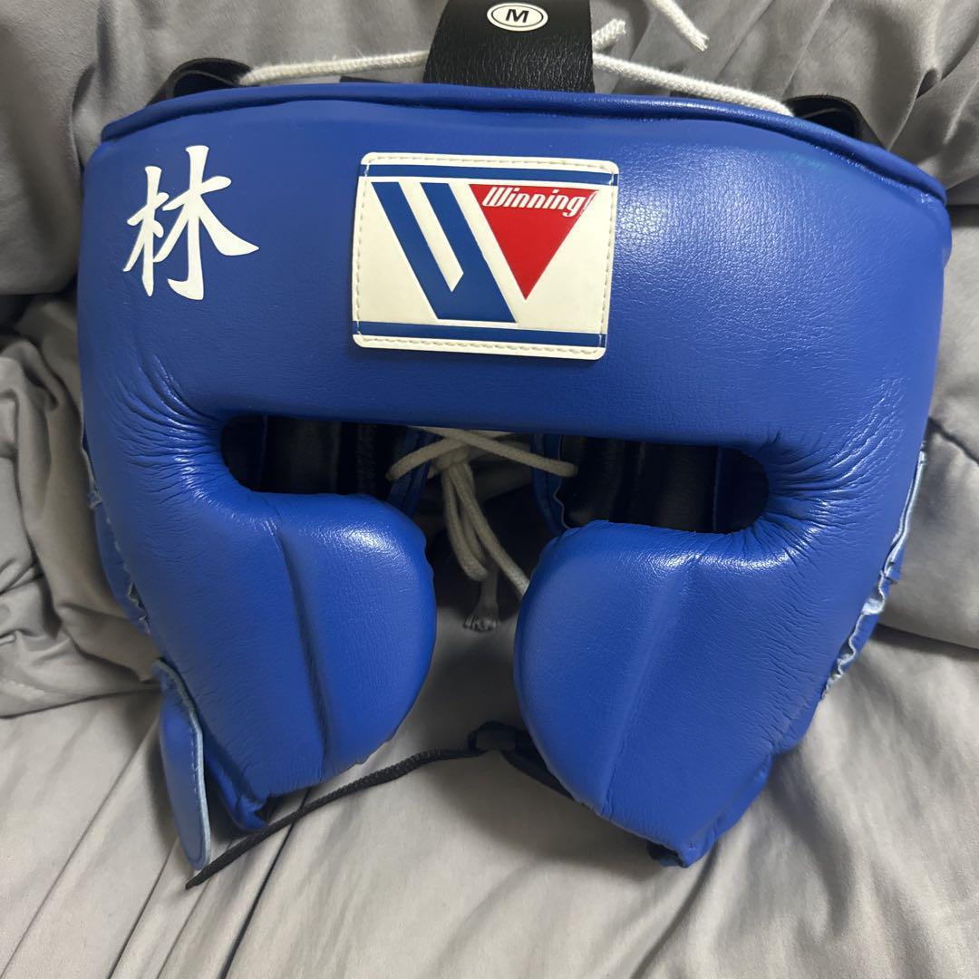 ほぼ未使用 Winning ヘッドギア 青 Mサイズ FG-2900