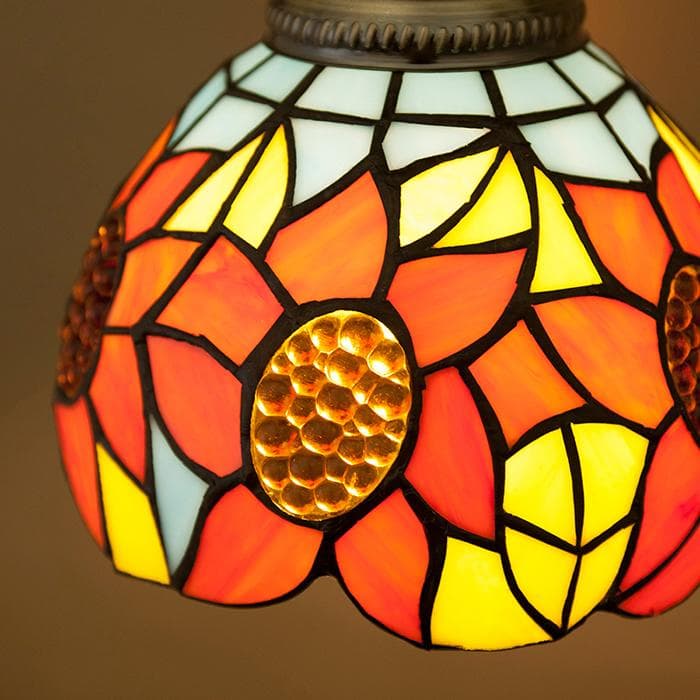 レトロ調 ペンダントライト【LED電球付属】 ティファニー ランプ フラワー