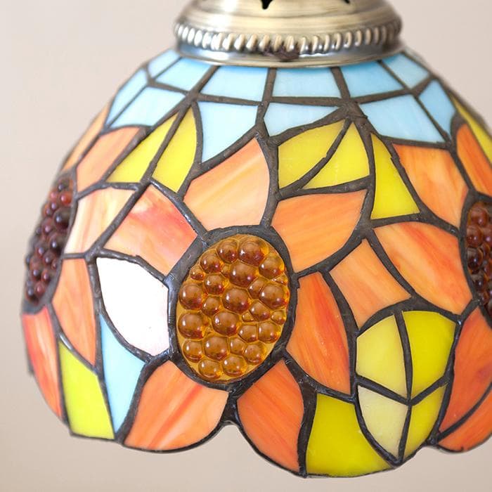 レトロ調 ペンダントライト【LED電球付属】 ティファニー ランプ フラワー