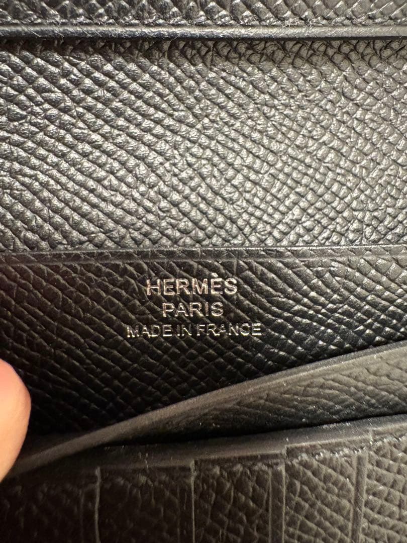 HERMES 二つ折り財布 ブラック