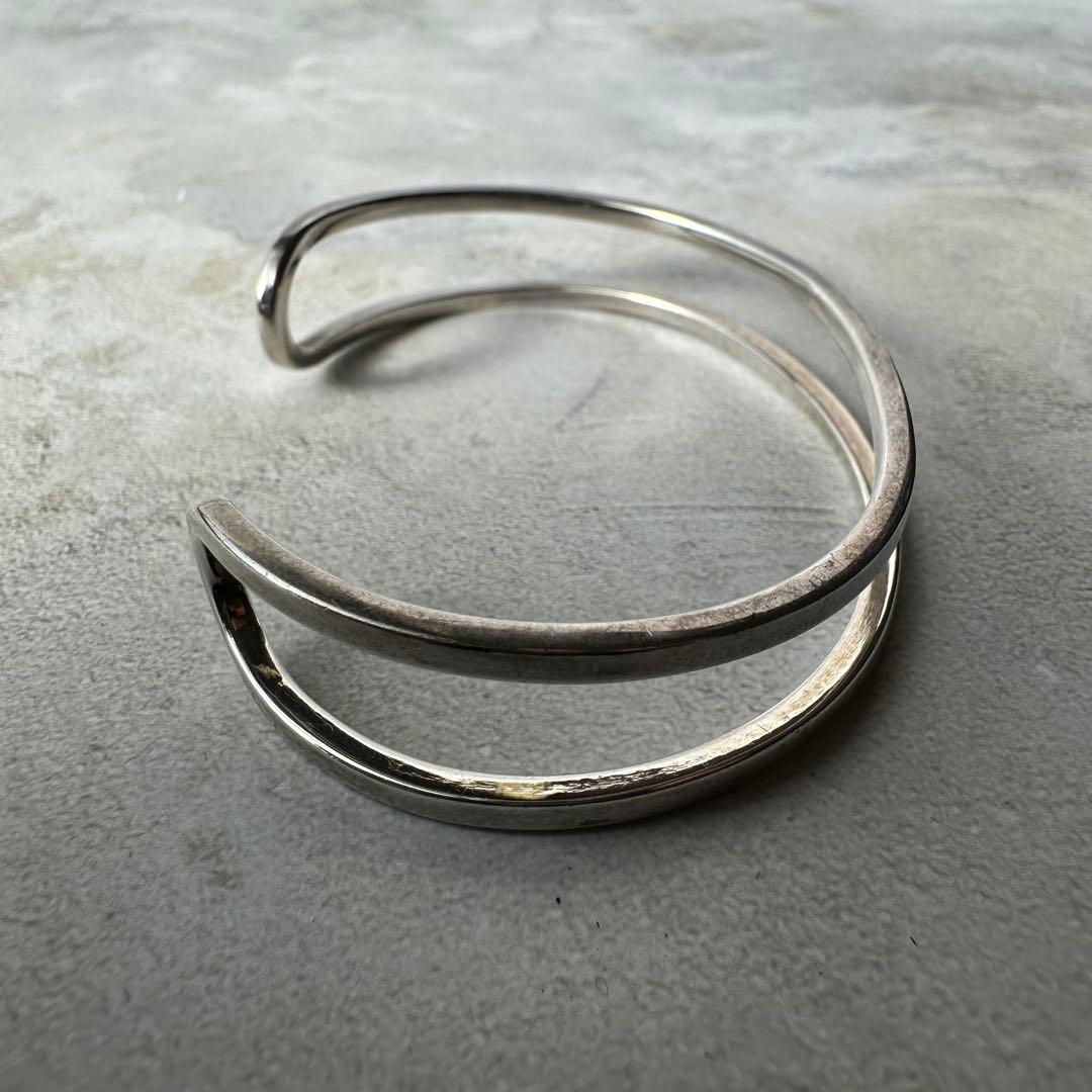 ヴィンテージ ラインモダニストカフブレスレット シルバー925 メキシコ製
