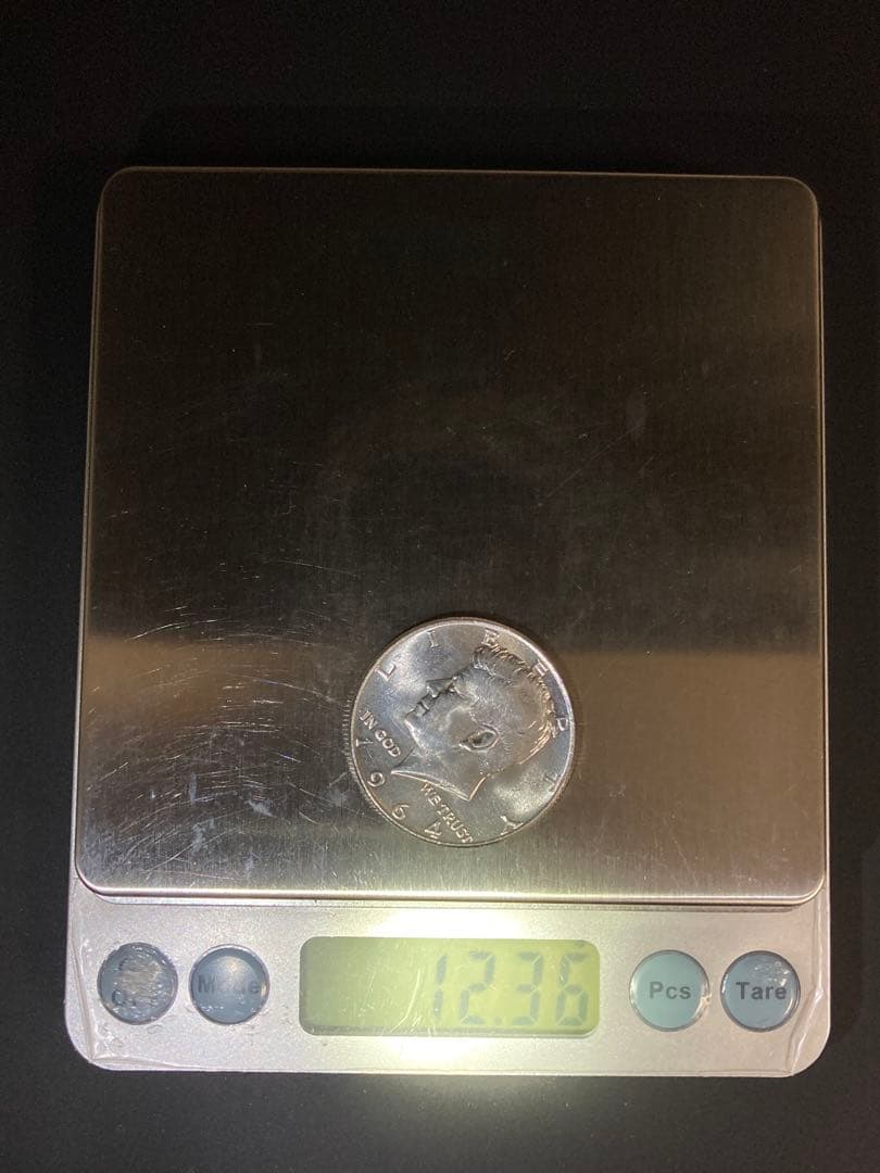 【アメリカ】ケネディハーフダラー銀貨3枚(1964年)