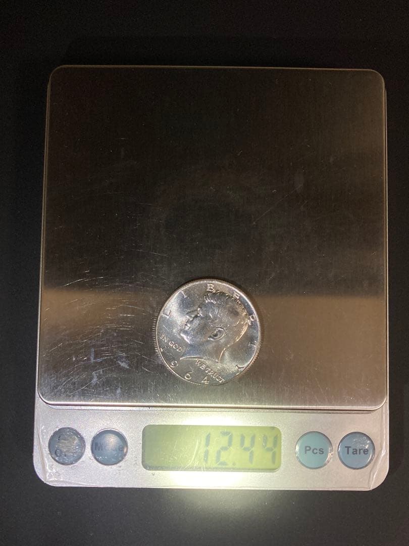 【アメリカ】ケネディハーフダラー銀貨3枚(1964年)