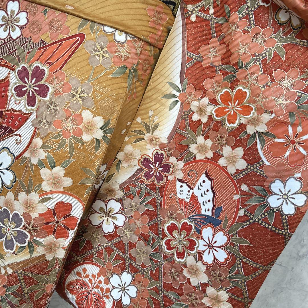 振袖　フルセット　正絹　古典柄　華やか　成人式　２０歳　ふりそで　m5