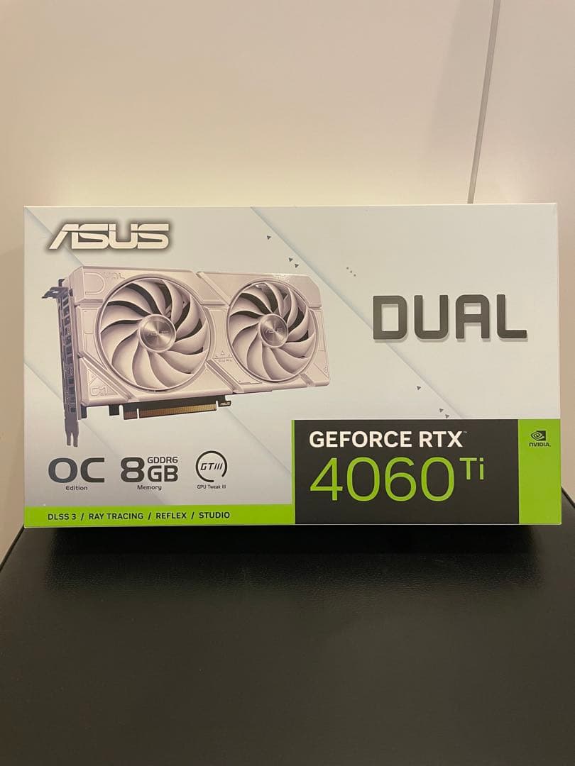 グラフィックボード・グラボ・ビデオカード ASUS DUAL-RTX4060TI-O8G-EVO-WHITE